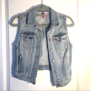 H&M Cropped Demin Vest | Size 6